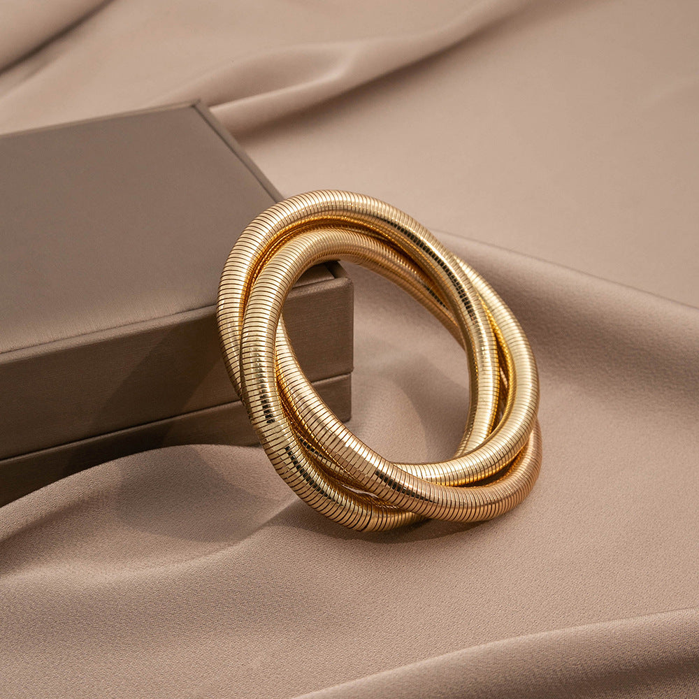 Wholesale  multi-layer elastic irregular winding bracelet